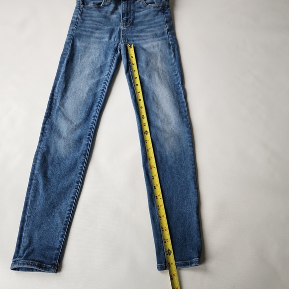 American Eagle Womens Stretch Skinny Blue Jeans Denim Size 0 - Picture 11 of 14